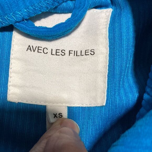 Anthropologie Avec Les Filles oversized blue corduroy Shakett jacket -XS - Picture 3 of 8